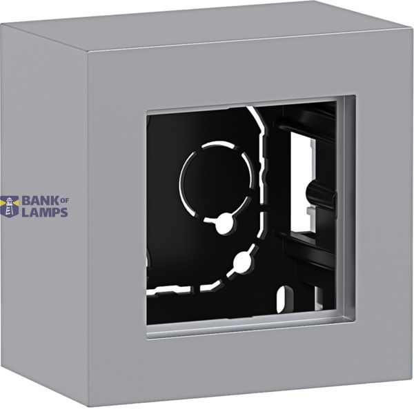 Housing, single, high design, surface-mount, A.8, titanium image 1