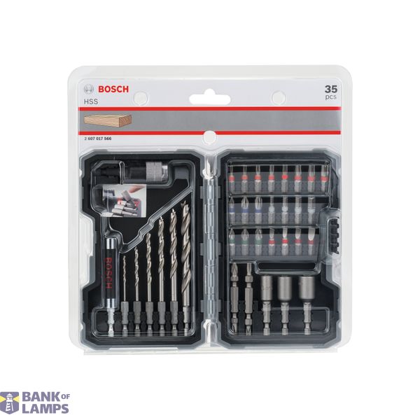 35-Piece Extra Hard Wood Drill and Screwdriver Bit Set image 2