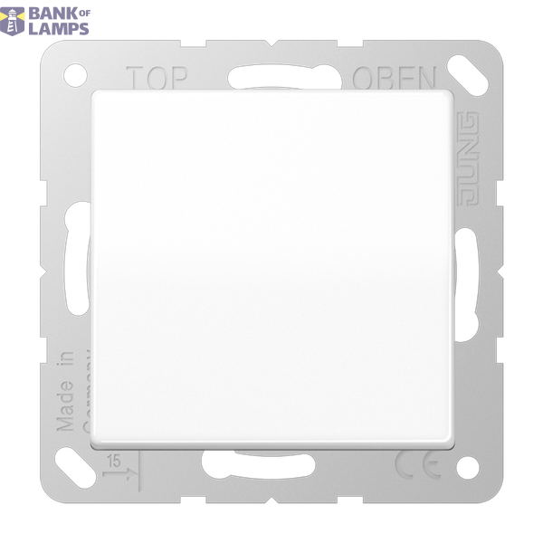 SCHUKO socket, 16 A 250 V ~, without claws, hinged cover, thermoplastic, AS series, alpine white image 1