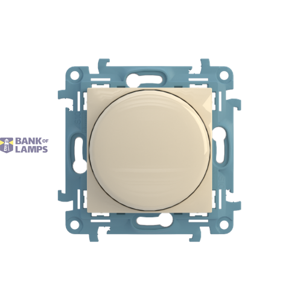 Dimmer for dimmable LED's, rotary-push, 1 pole, cream white/electro white image 1