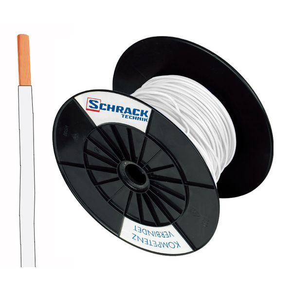 PVC Insulated Single Core Wire H07V-U 1.5mmý, white (coil) (The price is shown without markup on metals. Request a quote for accurate information) image 1