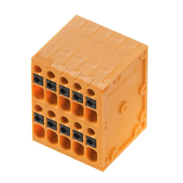Printed circuit board terminals, 3.50 mm, Number of poles: 48, 90°, Solder pin length (l): 3.5 mm, orange, PUSH IN with actuator, Clamping range, max. : 1.5 mm², Box image 2