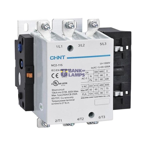 Contactor 4P 115A/AC 0NA+0NC 230Vca image 1