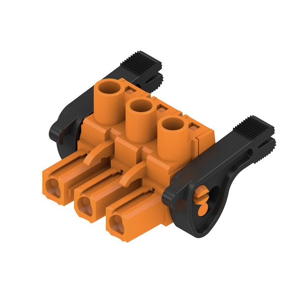 PCB plug-in connector, female plug, 7.62 mm, Number of poles: 3, 180°, Clamping yoke connection, Clamping range, max. : 4 mm², Box image 4