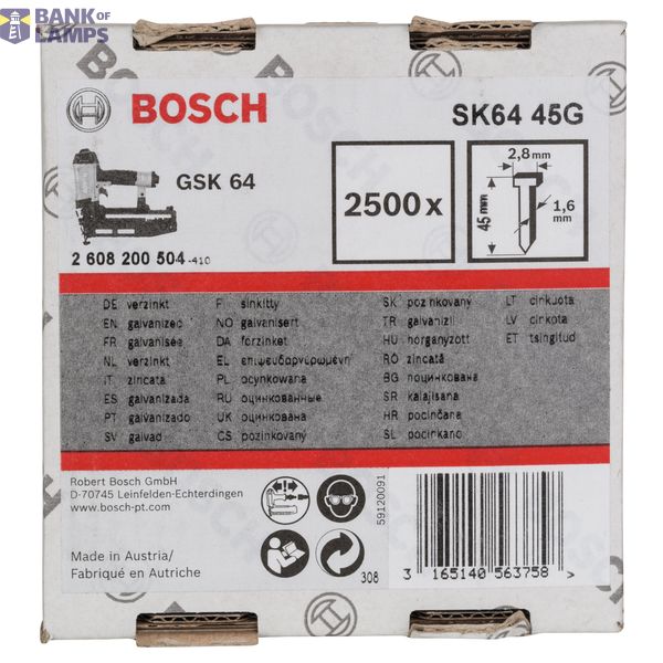Finish nail SK64 45G 1.6 mm, 45 mm, galvanised image 2