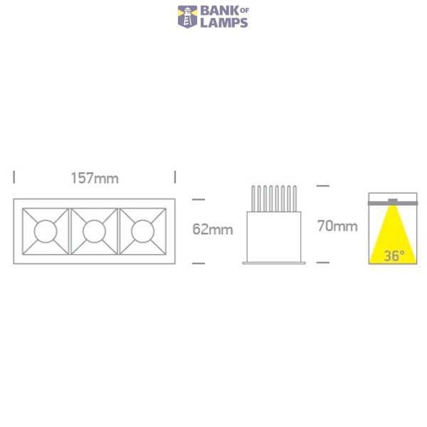 WHITE 3x6,5W WW IP20 350mA image 3