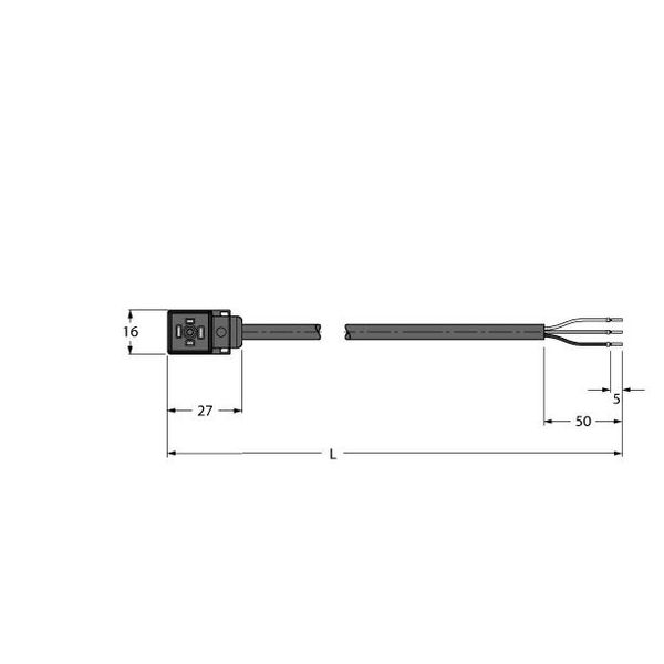 Valve connector C type Connection Cable   VC8S22-L80E-10/TXL image 1
