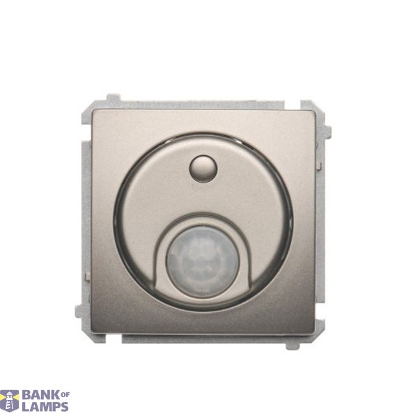 Switch with motion sensor and relay, satin, metallized image 1