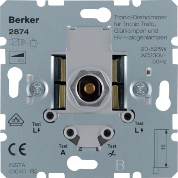Dimmer, Tronic, rotary, with fine locking, 230 V~, 50 Hz, dom. electronics image 1