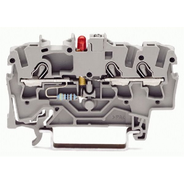 2002-1321/1000-413 Component terminal block; 3-conductor; LED (red) image 1