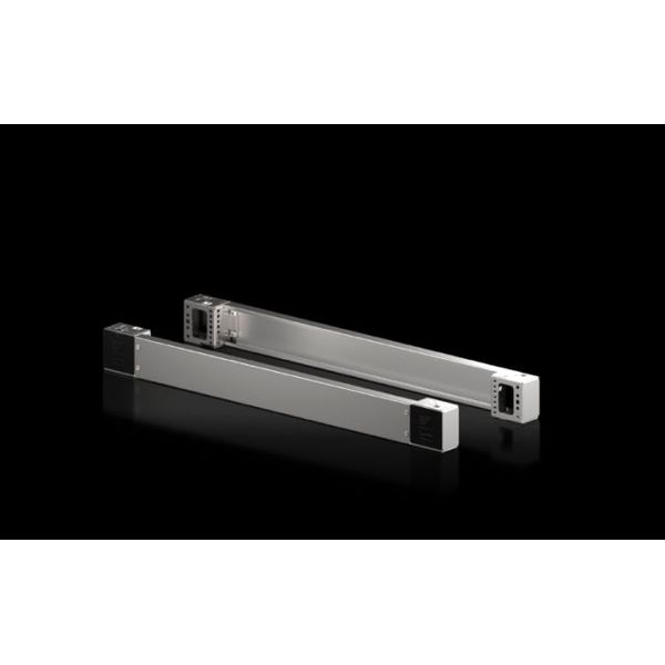 Base/plinth corner pieces with base/plinth trim panels, front and rear for VX base/plinth system, stainless steel New version image 1