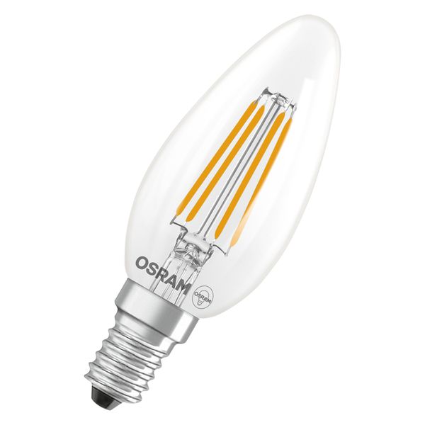 LED Classic B 40 Filament DIM Energy efficiency class B 2.5W 827 Clear E14 image 1