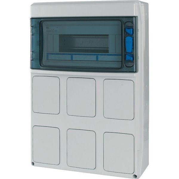 IKA-C-1/12-ST-LID IKA professional distribution board, IP65 + clamps + mounting plate for premoulded built-in sockets image 5