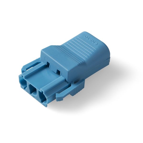 Coupler 3-p plug, str-rel, blue image 2