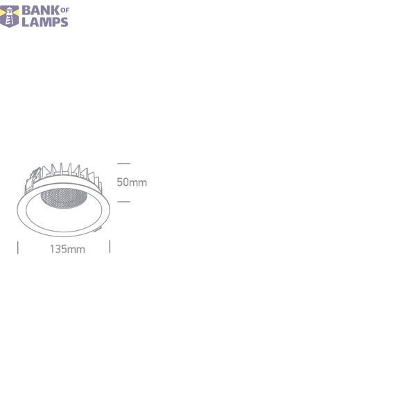 WHITE 20W CCTV HONEYCOMB IP20 230V DARK LIGHT image 3