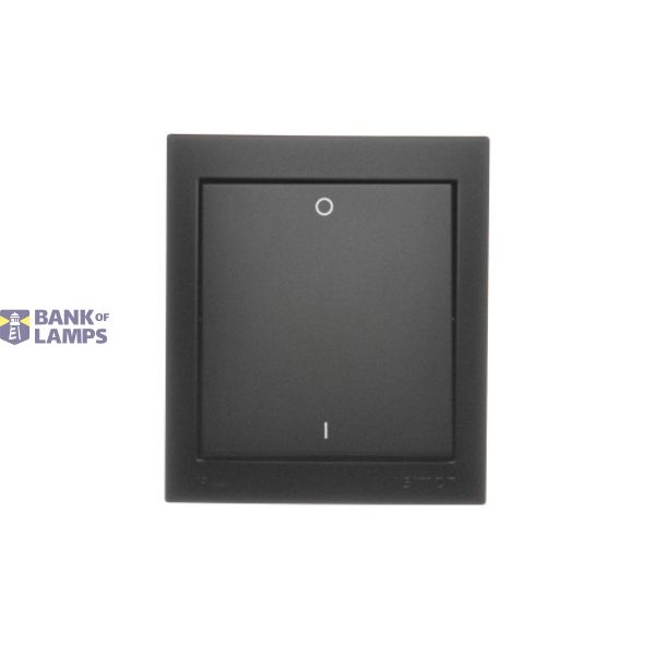 Splash-proof double pole switch, 16AX, black matt image 1