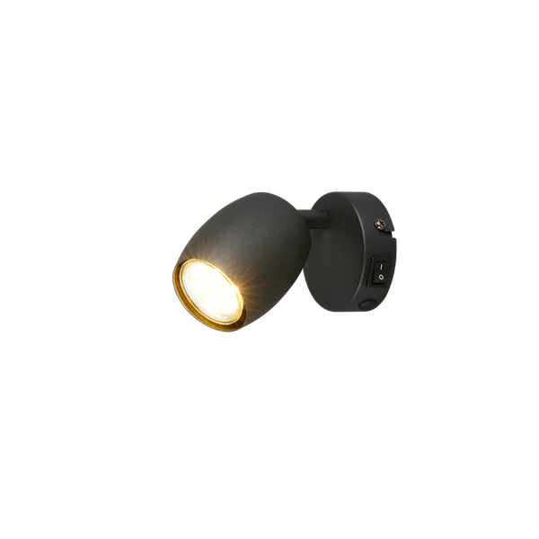 Nancy spotlight 1-pc GU10 matt black image 1