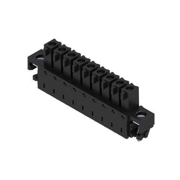 PCB plug-in connector, female header, Solder flange inverted, THT/THR solder connection, 3.81 mm, Number of poles: 9, 180°, Solder pin length (l): 1.5 mm, tinned, black, Box image 4