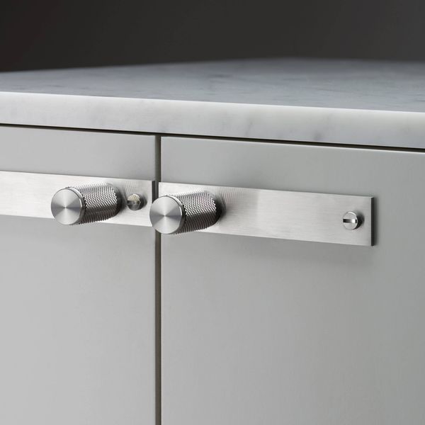 FURNITURE KNOB / PLATE / CROSS / STEEL image 1