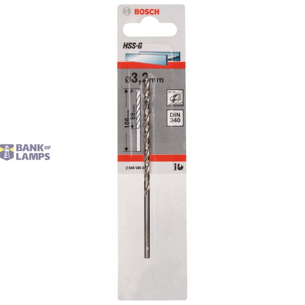 Metal drill bits HSS-G, DIN 340 3,2 x 69 x 106 mm 1 pcs. image 2