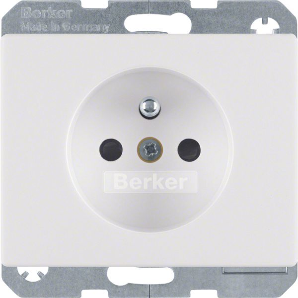 Soc. out. earthing pin, enhncd contact prot., arsys, p. white glossy image 1