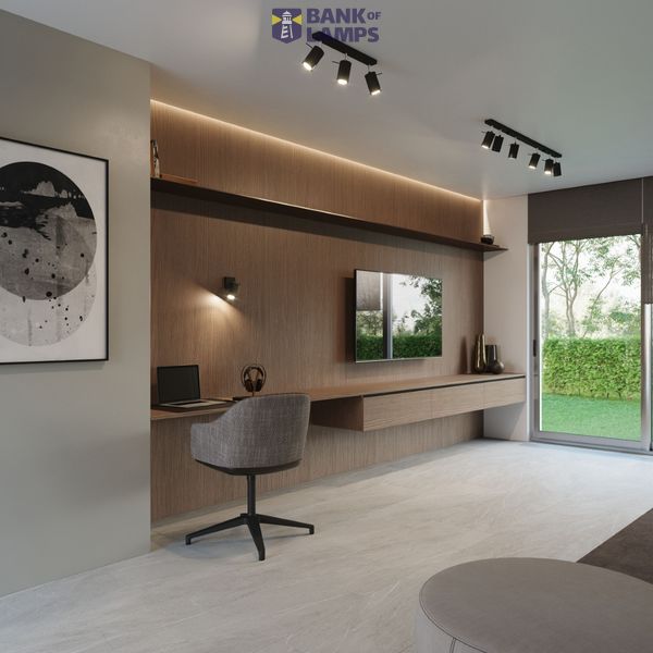 RING BLACK WALL LAMP WITH SWITCH GU10 1X40W IP20 image 5
