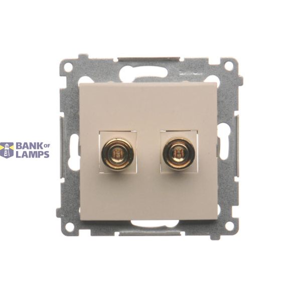 Loudspeaker socket, cream white/electro white image 1