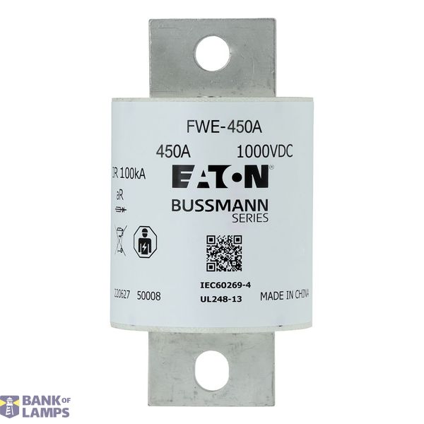 FWE-300A 1000Vdc IEC/UL 300A aR 40mm Round fuse image 1