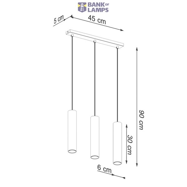 HANGING LAMP LAGOS 3 GOLDEN GLOSS GU10 3X10W IP20 image 8