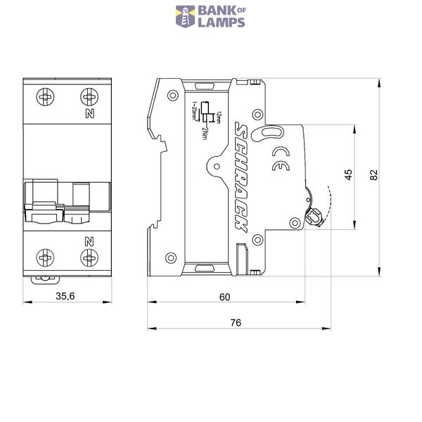 Miniature Circuit Breaker (MCB) AMPARO 10kA, C 40A, 1+N image 4