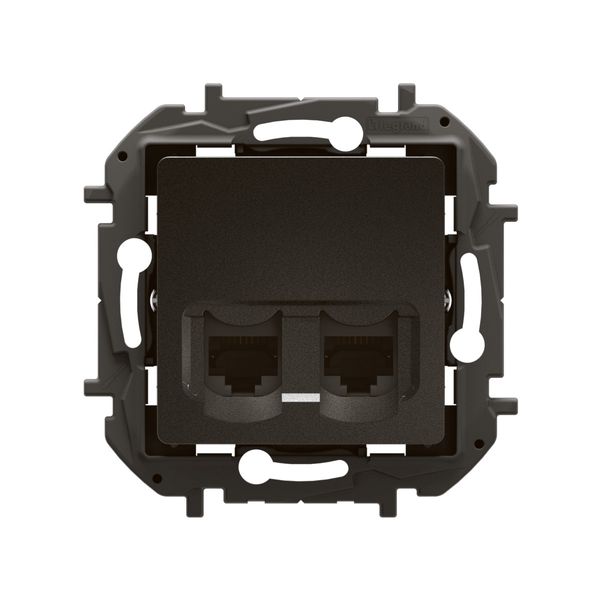 2XRJ45 SOCKET CAT6 UTP BLACK image 3