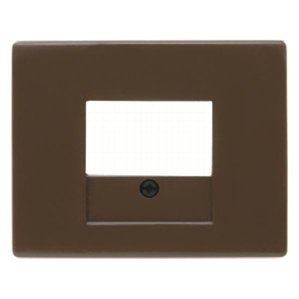 Centre plate with TAE cut-out Berker Arsys, brown glossy image 1