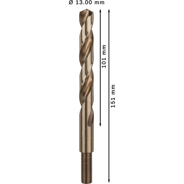 Metal drill bits HSS-Co, DIN 338 13 x 101 x 151 mm 5 pcs. image 3