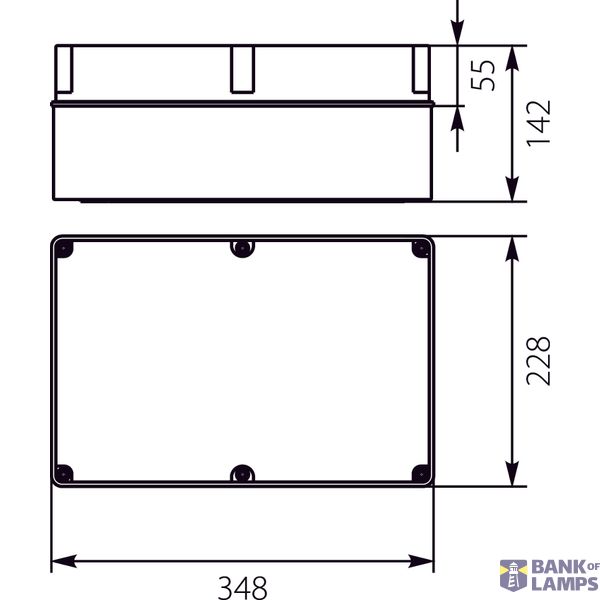 Hermetic box PH-5A.3, with mounted flexible PE strain relieves, IP65 image 1
