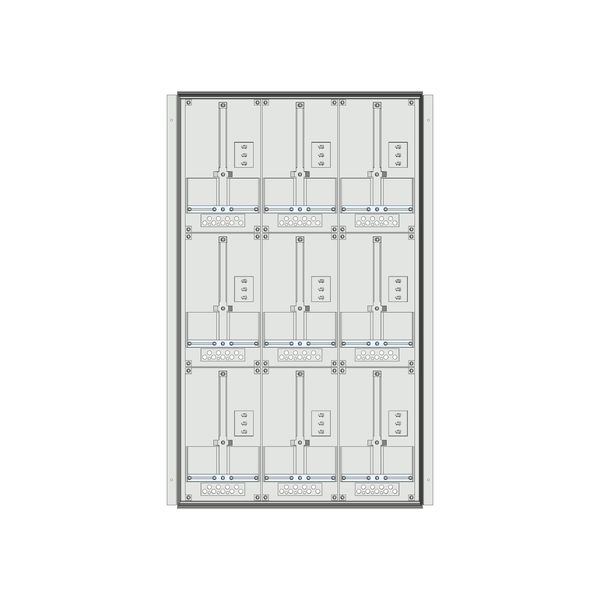 Meter box insert 3-rows, 9 meter boards / 24 Modul heights image 1