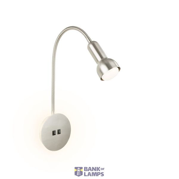 LED Wandleuchte,matt-nickel,1xLED/3W,1xE14/R50 image 1