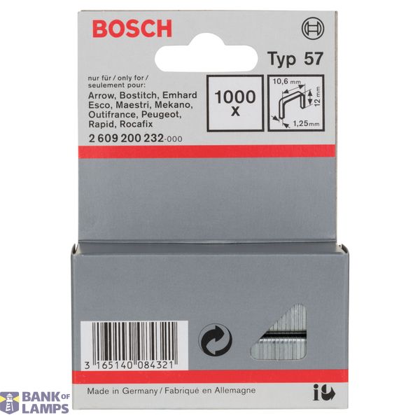 Fine wire staple, type 57 10.6 x 1.25 x 12 mm image 2