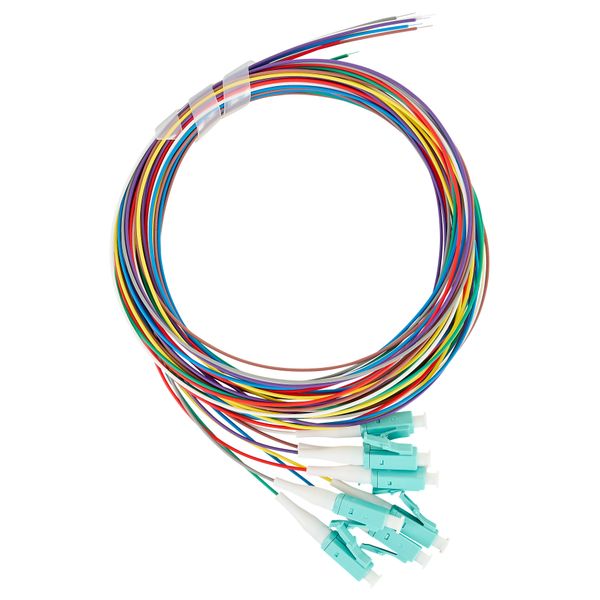 FO Pigtail LC, 50/125æm OM3, 2.0m, Easy Strip, 8pcs image 1