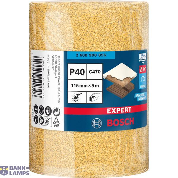 EXPERT C47 Sandpaper Roll for Handsanding 115 mm, 5 m, G 4 image 1