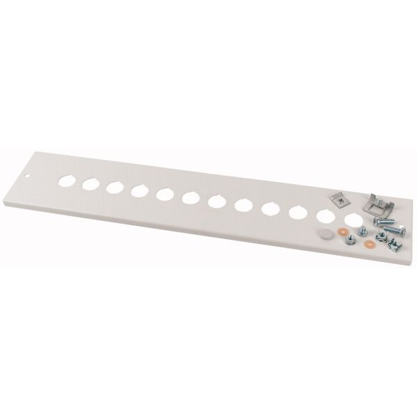 XME0404CI Front cover, +mounting kit, for 9xRMQ, HxW=100x425mm, grey image 1