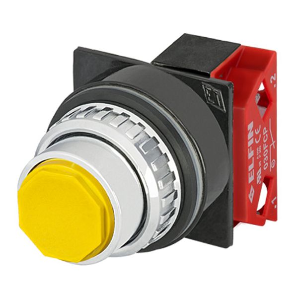 Push-button without guard, yellow, N.C. image 1