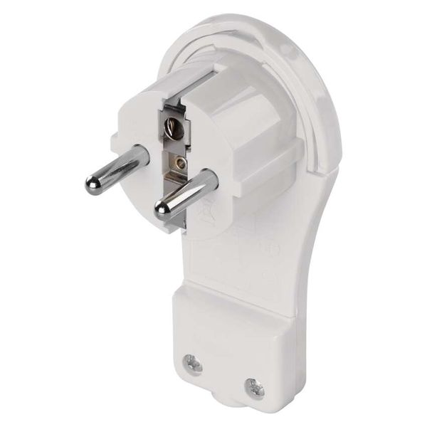 Angle Plug for extension cord, white image 1