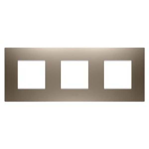 EGO INTERNATIONAL PLATE - IN PAINTED TECHNOPOLYMER - 2+2+2 MODULES HORIZONTAL - LIGHT BRONZE - CHORUSMART image 1