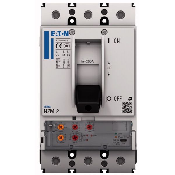 NZM2 PXR20 circuit breaker, 63A, 4p, N = 200%, Screw terminal image 1