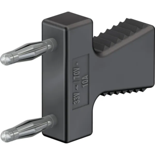 Jumper, pitch 12 mm, 70 V, 10 A, gold-plated, black, 63.9355-21 image 1