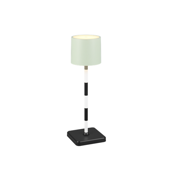 Fernandez LED outdoor table lamp green/black-white rechargeable image 1