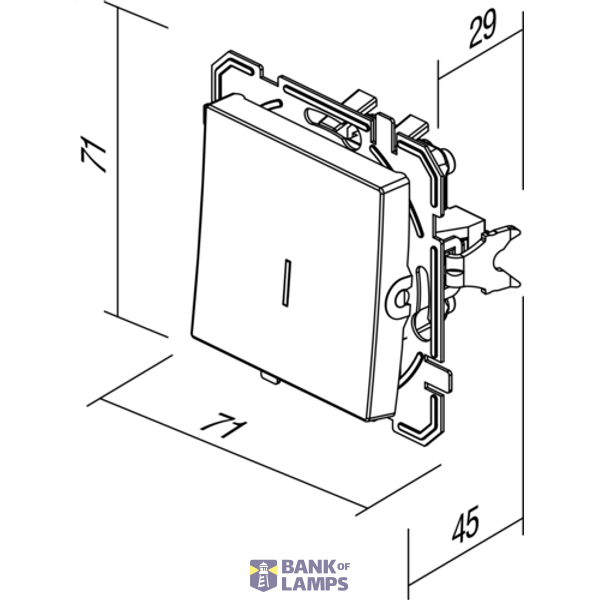 SWITCH 1WAY 10AX 250V~ AT IN XO 4415007 image 4