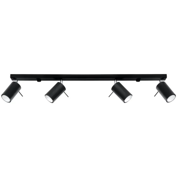 RING CEILING LAMP 4L BLACK GU10 4X40W IP20 image 1