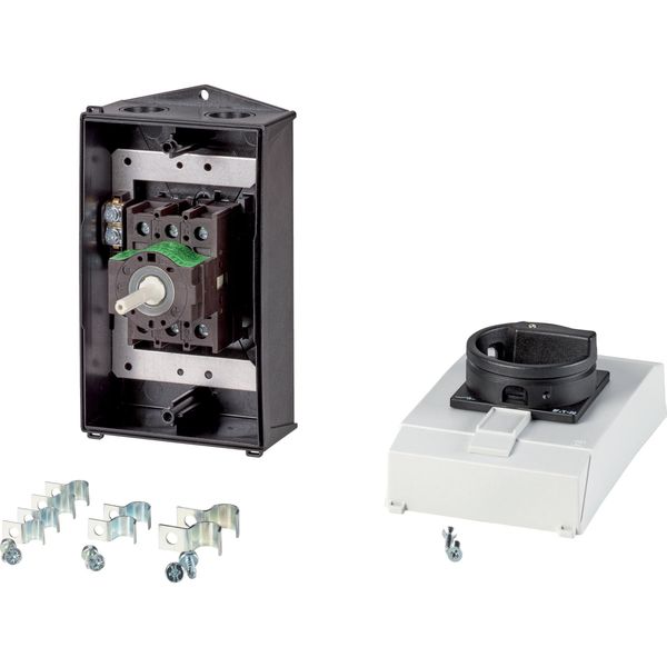 P1-25/I2H/MBS/SVB-SW Main switch, P1, 25 A, surface mounting, 3 pole, STOP function, With black rotary handle and locking ring, Lockable in the 0 (Off) position, hard knoc image 3