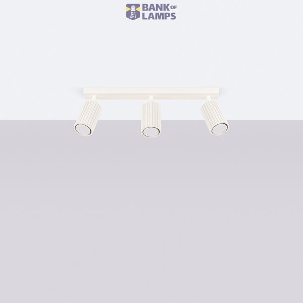 CEILING LAMP FROM THE KARBON SERIES, THREE MOVABLE BEIGE SPOTLIGHTS FOR DINING ROOM, GU10 BULBS image 10